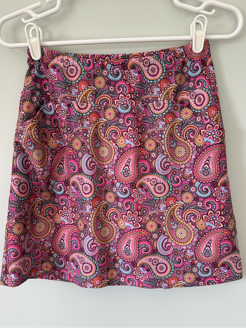 B-Skinz Boho Paisley Activewear Golf/Tennis Skort - Pink/Multi XS.
